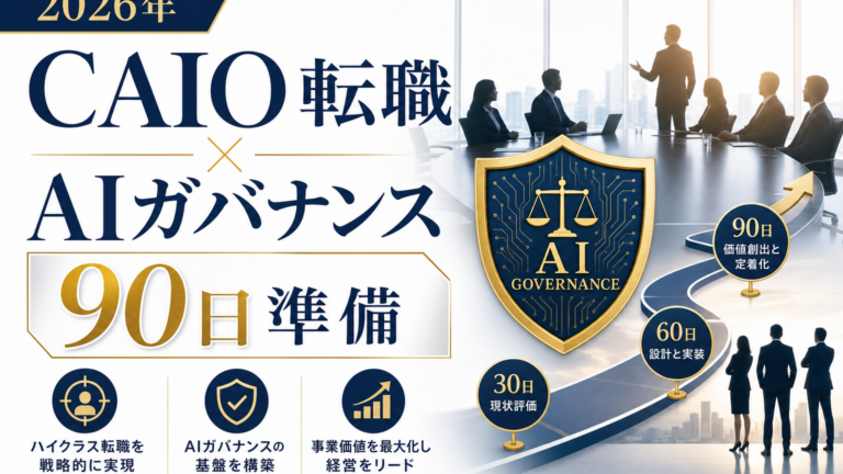CAIO転職とAIガバナンス準備を整理したエグゼクティブ向け図解サムネイル