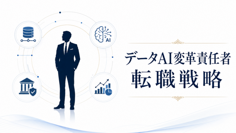 データとAI変革を統合して語るエグゼクティブ転職戦略の図解サムネイル
