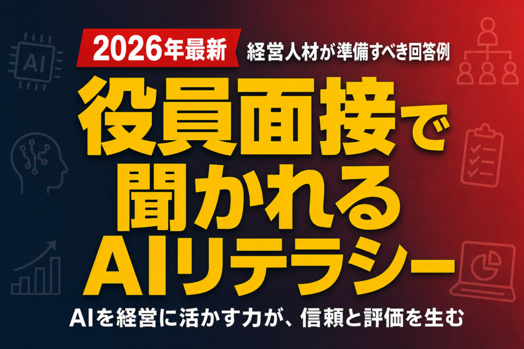 役員面接で聞かれるAIリテラシー｜経営人材が準備すべき回答例