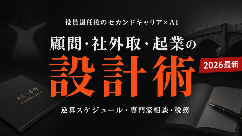【2026年最新】役員退任後のセカンドキャリア×AI活用設計