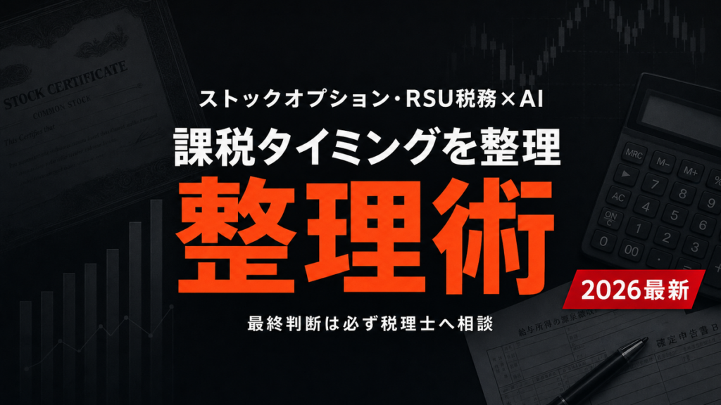 【2026年最新】役員ストックオプション・RSU税務をAIで整理する完全ガイド
