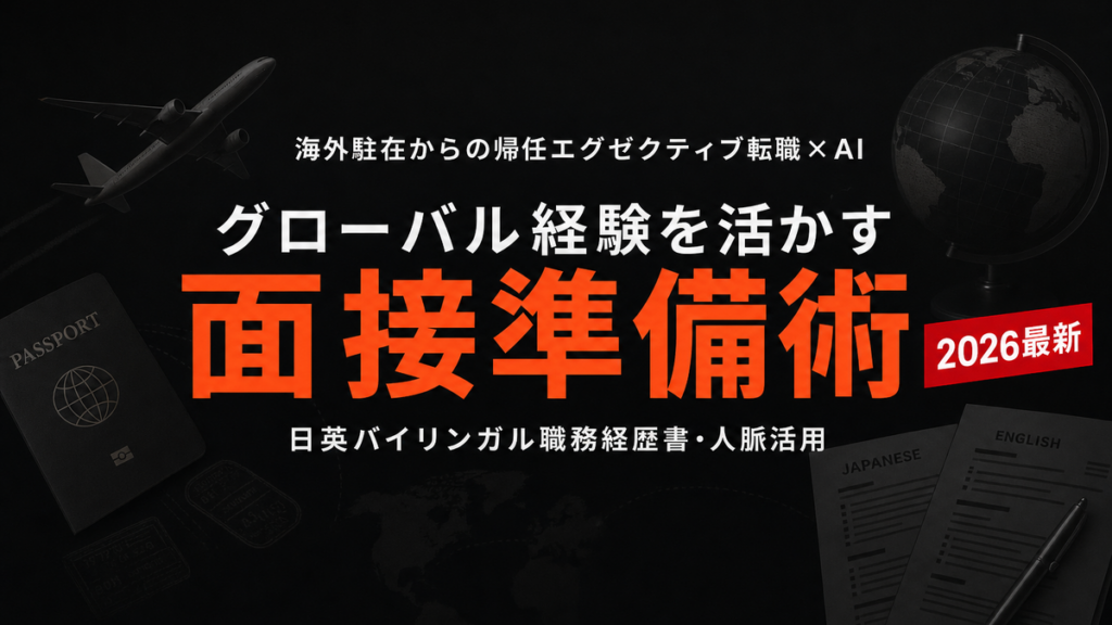 【2026年最新】帰任エグゼ転職×AI活用完全ガイド