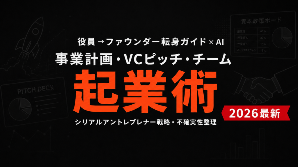 【2026年最新】役員→ファウンダー転身ガイドAI活用