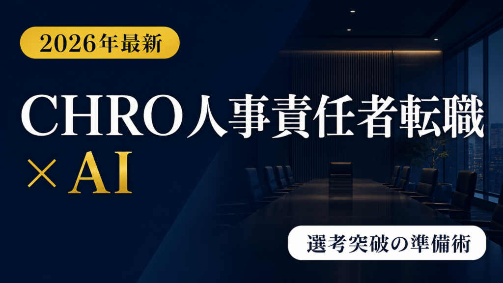 【2026年最新】CHRO・人事責任者転職×AI｜選考突破の準備術