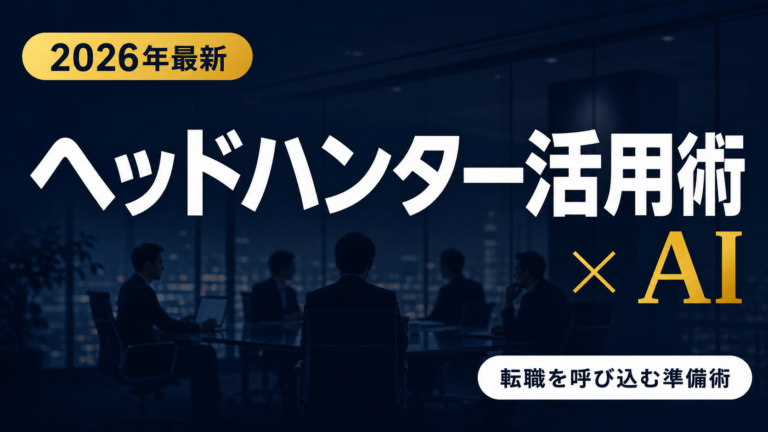 【2026年最新】ヘッドハンター活用術×AI｜転職を呼び込む準備術