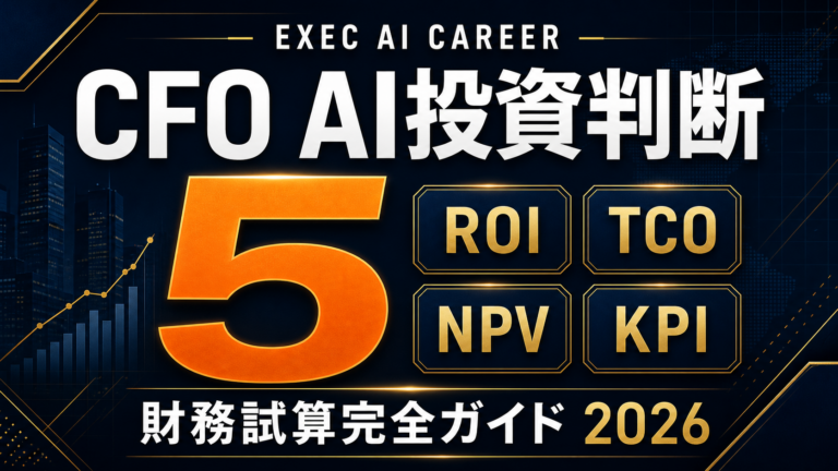 CFO AI投資判断5フレームワーク