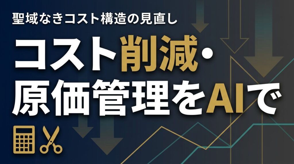 【2026年最新】コスト削減・原価管理をAIで｜聖域なき構造見直し7手順