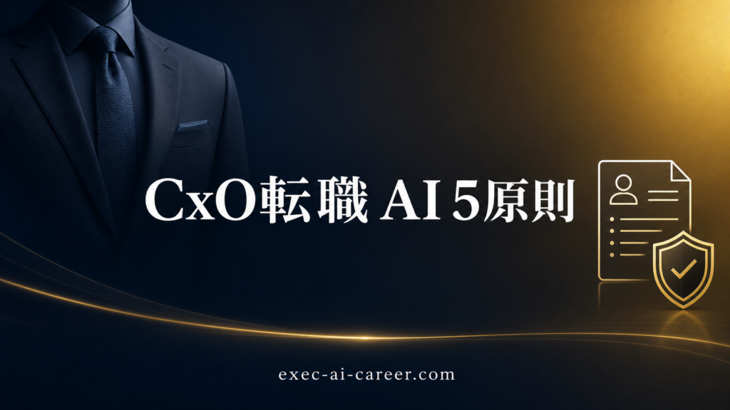 【2026年最新】CxO・役員の転職活動でAI活用5原則｜職経・面接・年収交渉