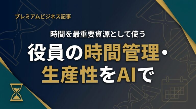 役員時間管理AI2026